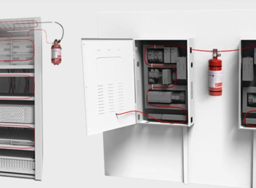 Pano içi mikro söndürme sistemi, elektrikli ekipmanların yangınlarına karşı koruma sağlar